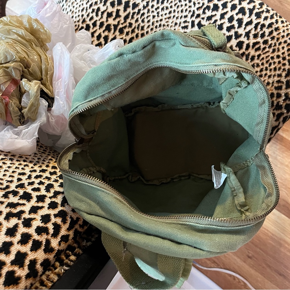 Vintage Disney Animal Kingdom Backpack Army Green Gem